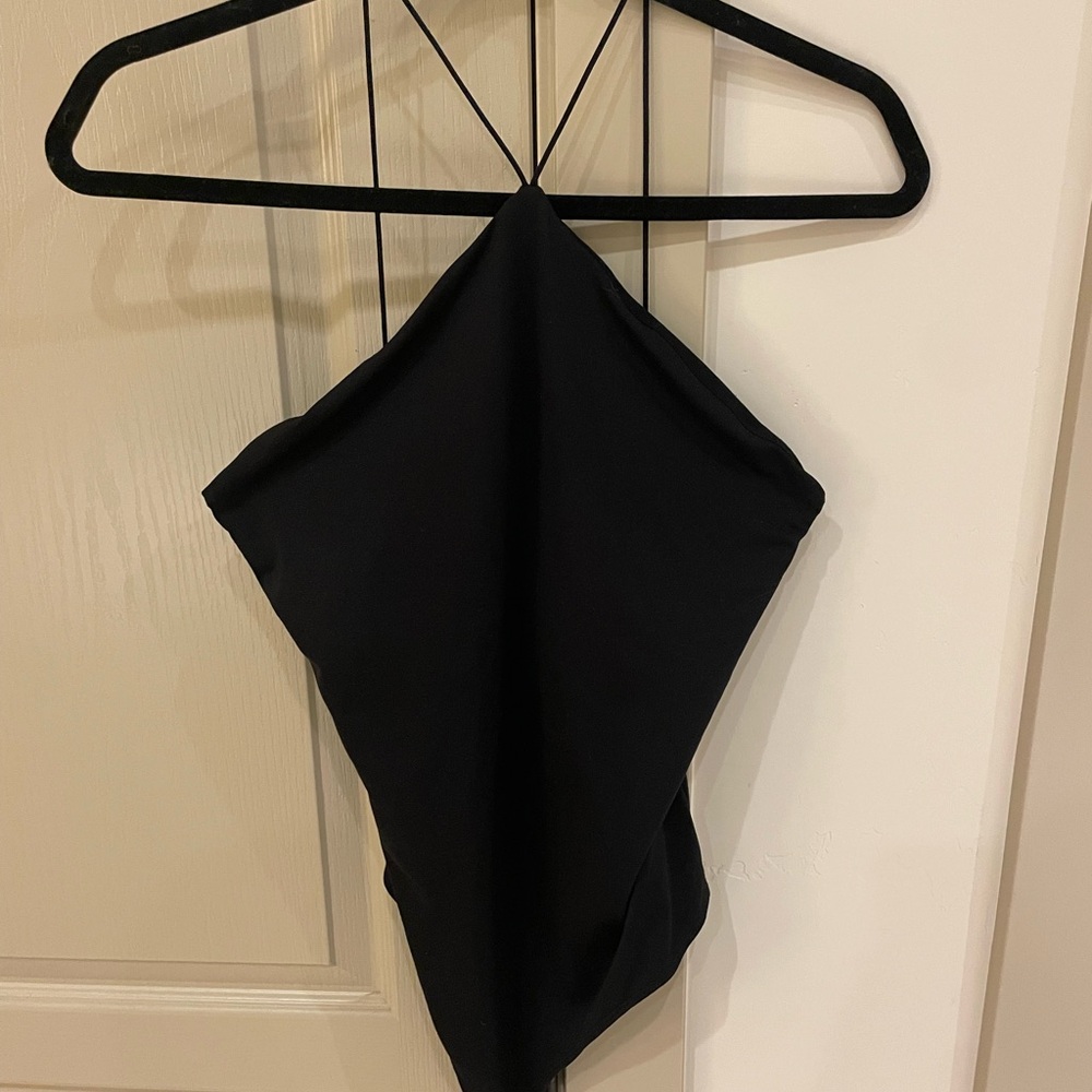 H&M Chic Black Halter Bodysuit